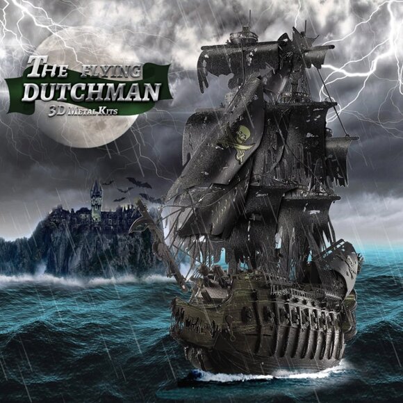 Piececool The Flying Dutchman Metal Model Kit Adult 3D Puzzle Pirate Ship New - Picture 6 of 6